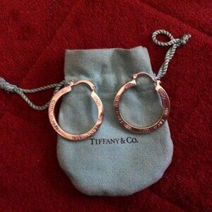 Vintage Tiffany & Co. 1837 .925 Sterling Silver Hoop Earrings **READ LISTING**